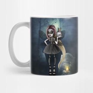 Skeleton fairy and skull Mug